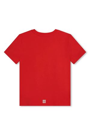 t-shirt in cotone rosso GIVENCHY KIDS | H30159991